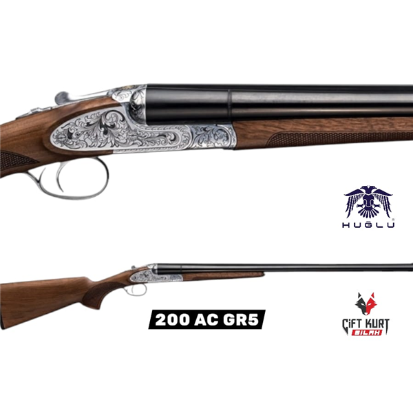 Huğlu 200 AC GR5 Çifte Kırma Tek Tetik Beyaz Av Tüfeği